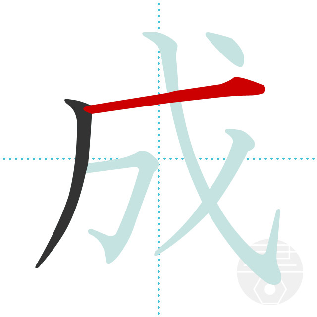 「成」2画目